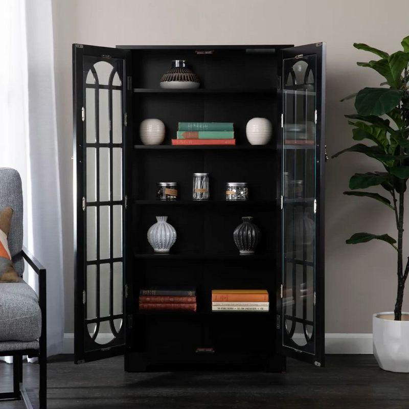 Window Pane Media Cabinet - Black - SEI