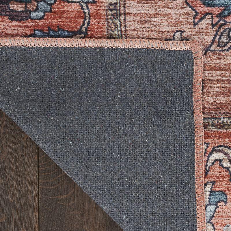 Nourison Washable Brilliance 5'3" x 7'3" Rust Multi Vintage Indoor Rug