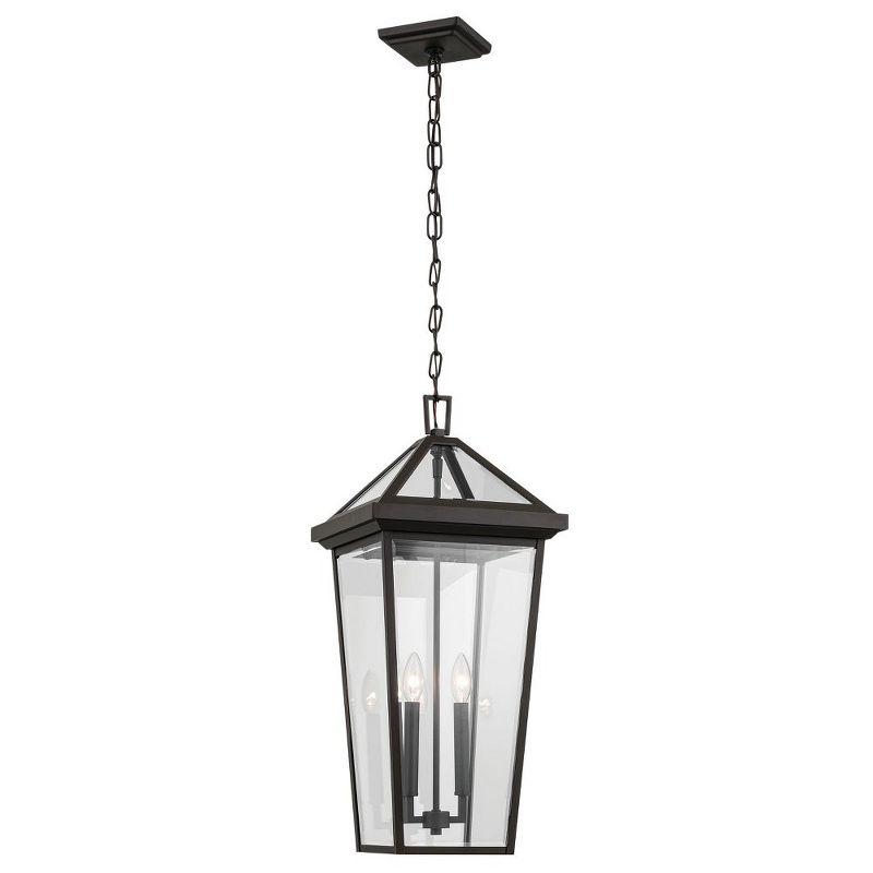 Olde Bronze 26" Outdoor Pendant with Clear Beveled Glass