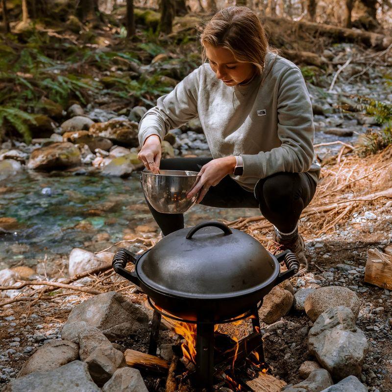 Barebones Black All-In-One cast iron grill