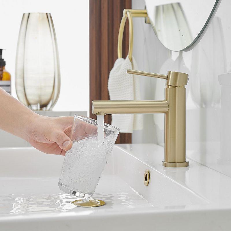 Single-Hole Single-handle Bathroom Faucet with Drain Assembly