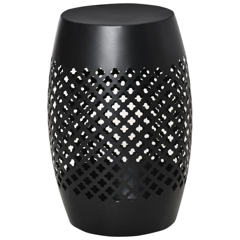 Latitude Run® Outsunny 12.5" Steel Round Patio End Table - Versatile Indoor & Outdoor Accent