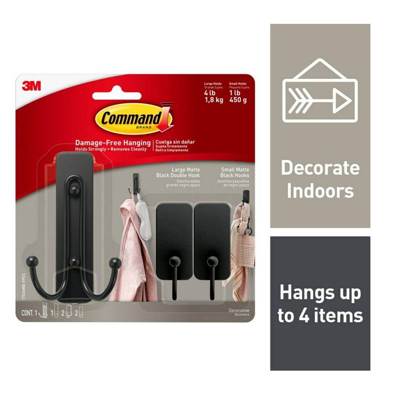 Command Large and Small Decorative Hooks