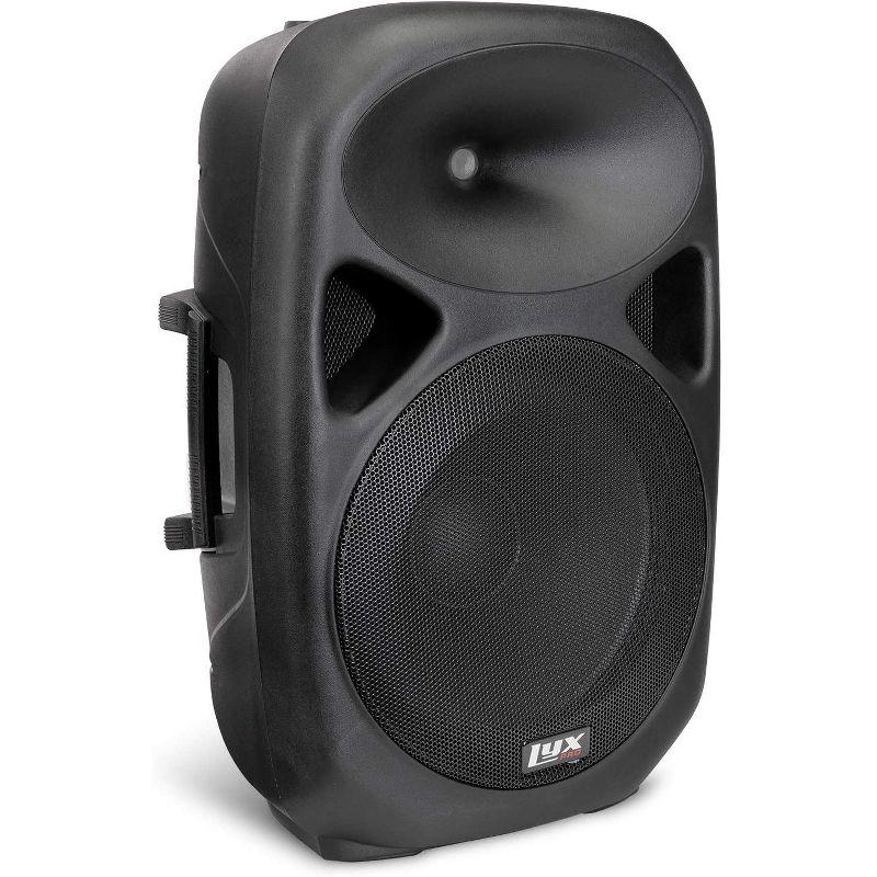 15" Black Portable PA Speaker with Bluetooth and MP3 Input