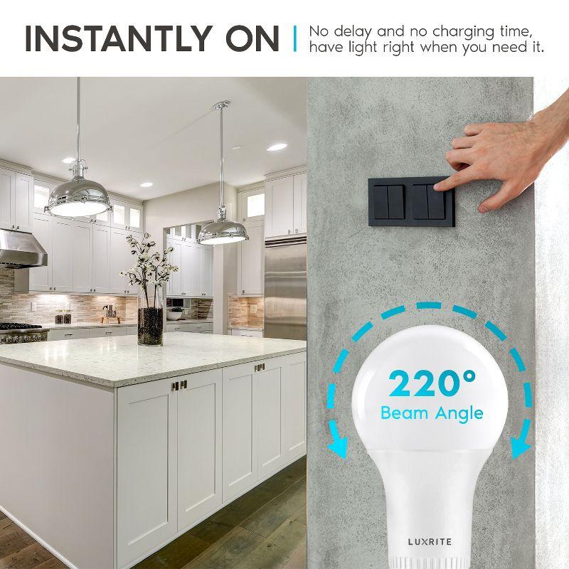 Luxrite 60 Watt Equivalent A19 GU24/Twist And Lock Dimmable LED Bulb LR21462-24PK