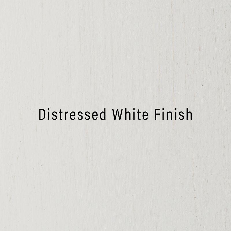 Tara Distressed White Modern Farmhouse Sideboard