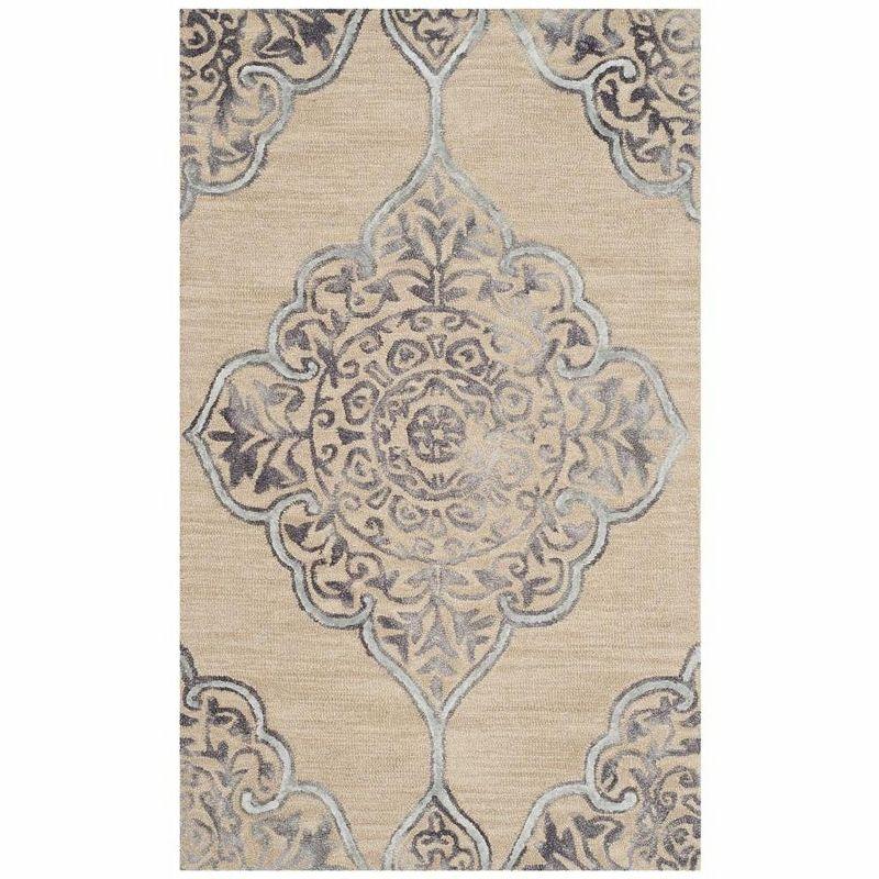 Dip Dye DDY510 Hand Tufted Indoor Accent Rug - Beige/Blue - 3'x5' - Safavieh