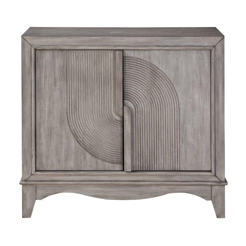 Carbondale Gray Transitional 2-Door Pine Cabinet