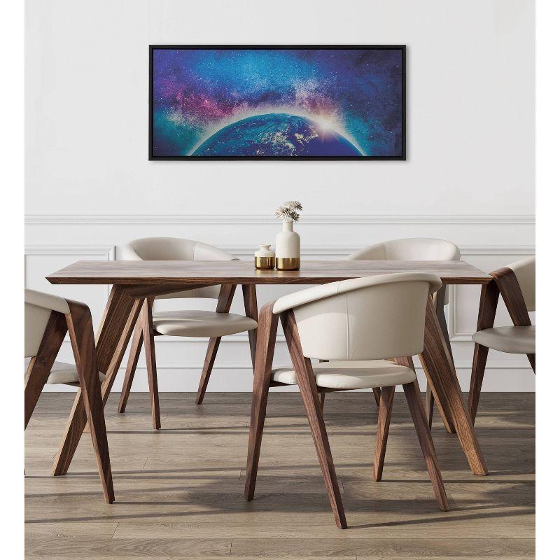 Kate & Laurel All Things Decor 18"x40" Sylvie Milky Way Galaxy Framed Canvas Art by 1xpert: Modern Home Office Decor