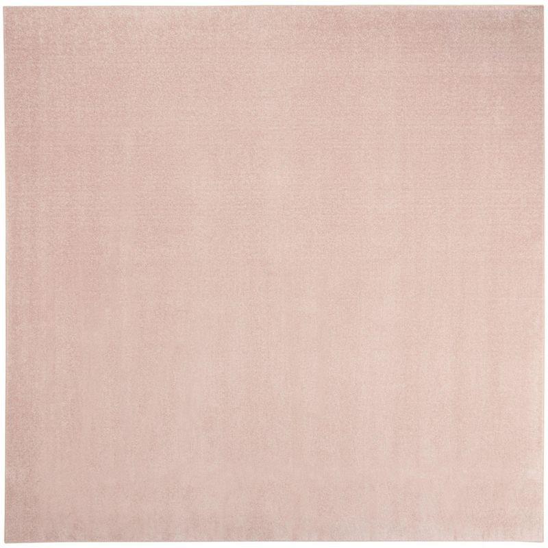 Orchid Pink Square Easy-Care Synthetic Area Rug 9' x 9'