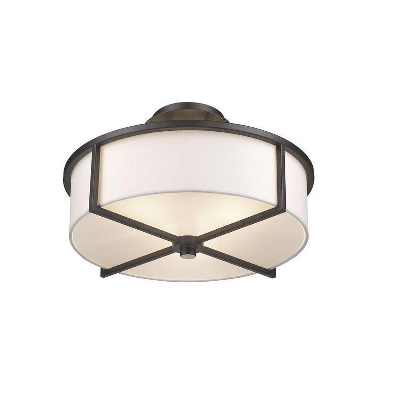 Livex Lighting Wesley 3 - Light Semi-Flush Mount in  Bronze