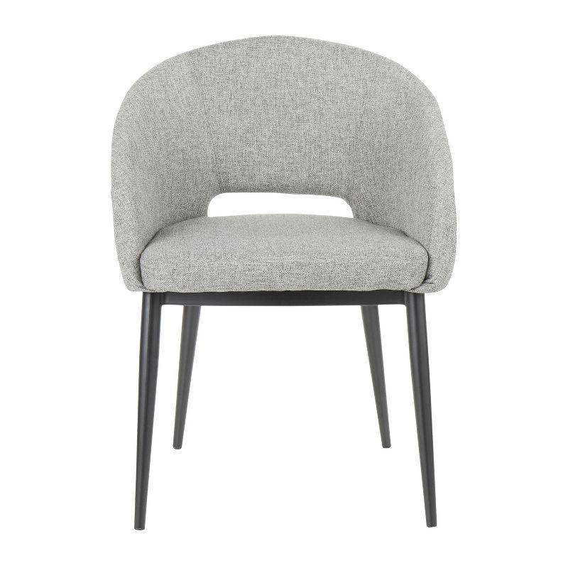 Gray Velvet Barrel Accent Chair with Metal Legs