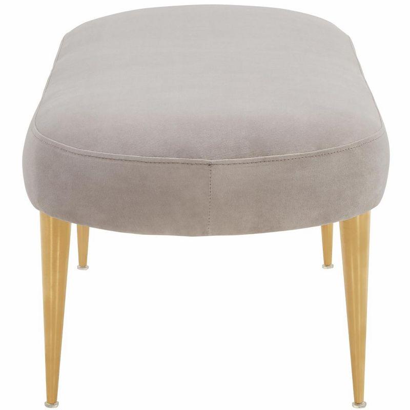 Corinne Oval Bench - SFV4704 - Pale Taupe/Gold - Safavieh Couture