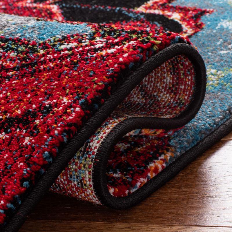 Vintage Hamadan VTH248 Power Loomed Indoor Accent Rug - Blue/Red - 2'7"x5' - Safavieh