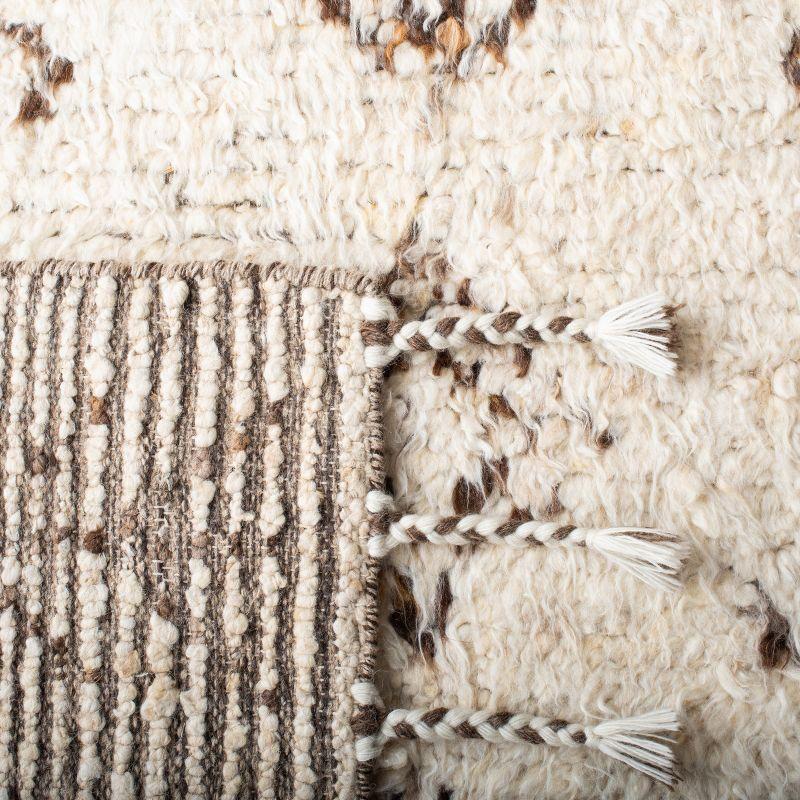Kenya KNY115 Handmade Indoor Area Rug - Ivory/Brown - 6'x9' - Safavieh
