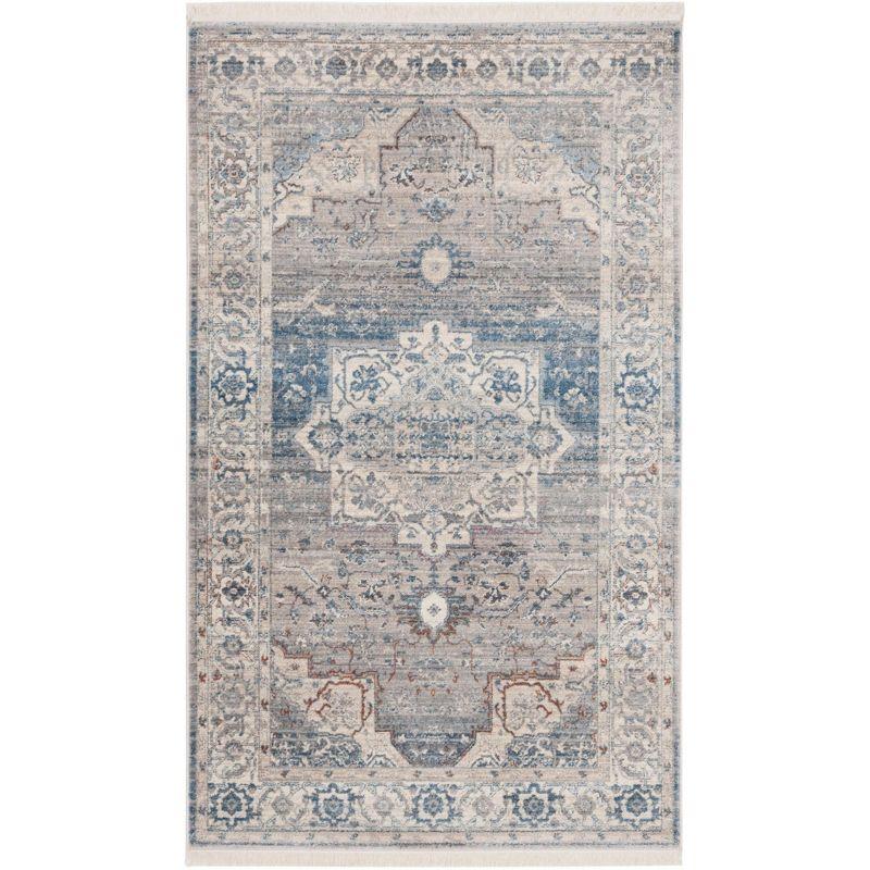 Vintage Persian VTP447 Power Loomed Indoor Area Rug - Grey/Blue - 8'x10' - Safavieh