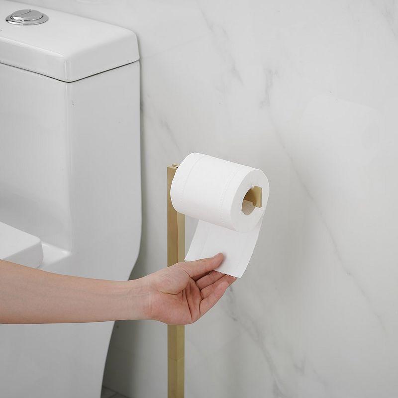 Free Standing Toilet Paper Holder with Weighted Base