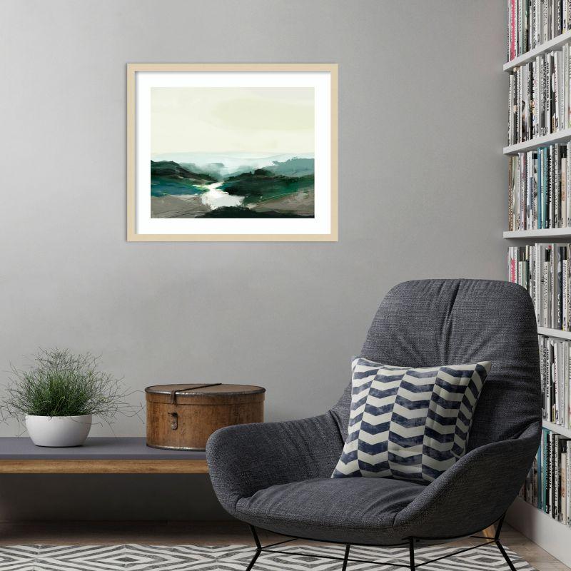 Amanti Art Highland View by Dan Hobday Wood Framed Wall Art Print