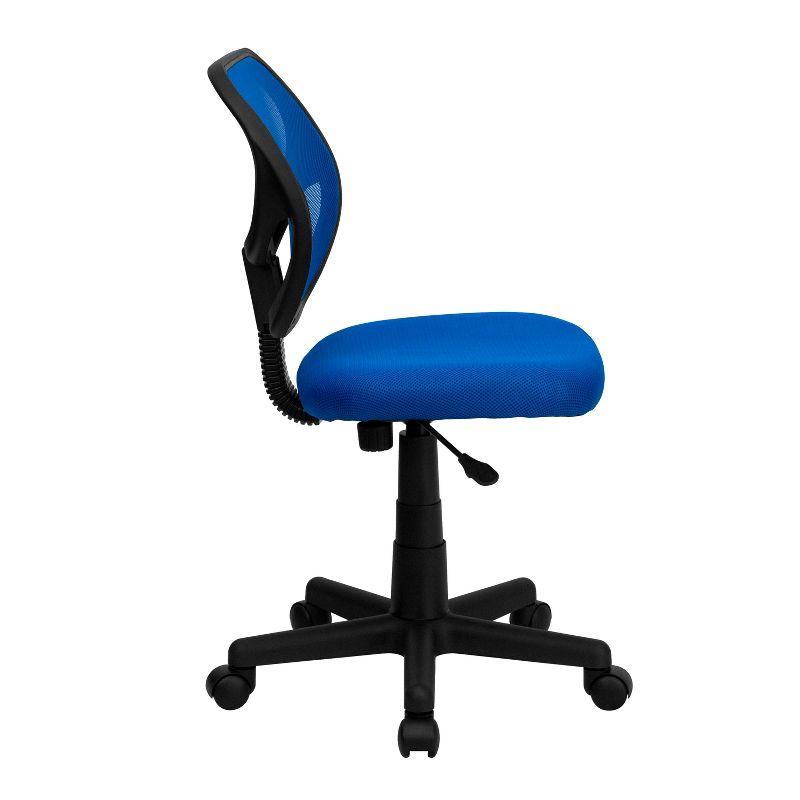 Flash Furniture Low Back Blue Mesh Swivel Task Office Chair