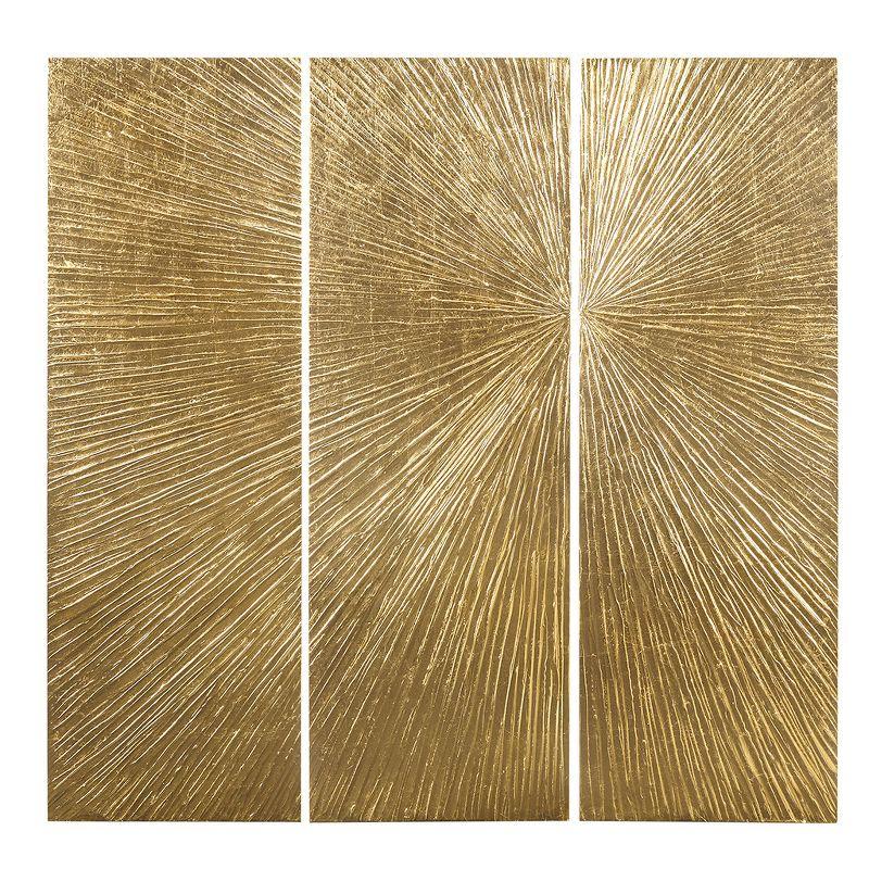 Madison Park Signature Sunburst 3-Piece Hand-Painted Resin Wall Art