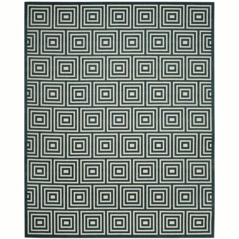 Cottage COT941 Loomed Indoor Area Rug - Cream/Turquoise - 8'x11'2" - Safavieh