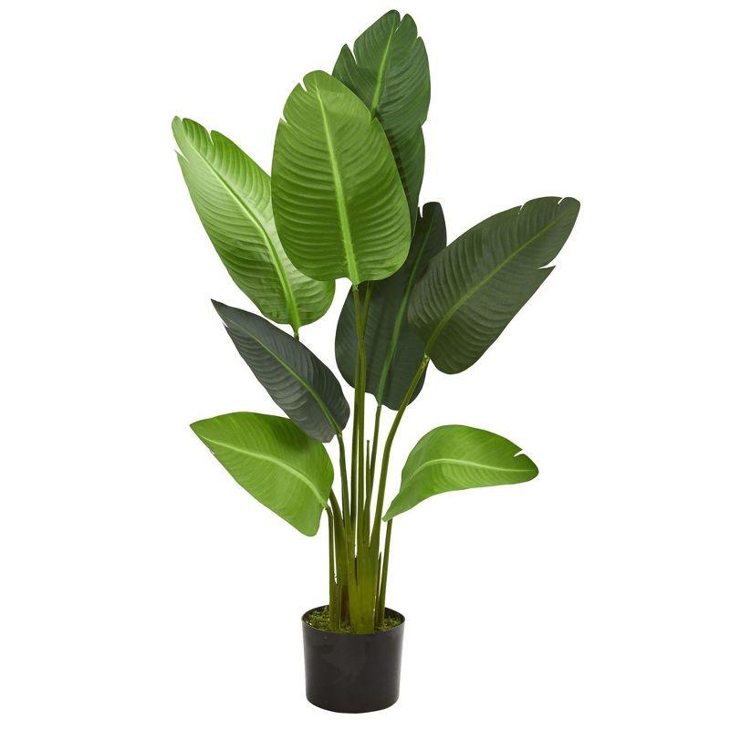 50.5" Green Potted Artificial Palm Floor Plant