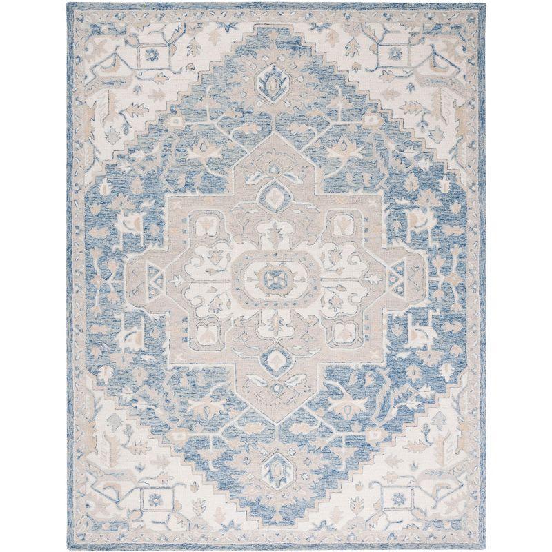 Micro-Loop MLP503 Hand Tufted Indoor Area Rug - Blue/Ivory - 8'x10' - Safavieh