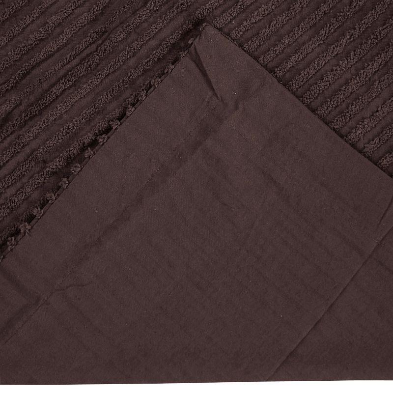 Better Trends Jullian Collection 100% Cotton Tufted Pillow Sham with Stripe Pattern Machine Washable Pillow Cover
