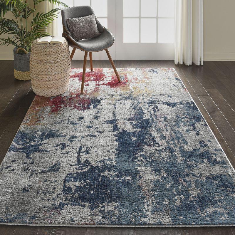 Global Vintage GLB10 Multicolor Area Rug Abstract Artistic Brushstroke By Nourison