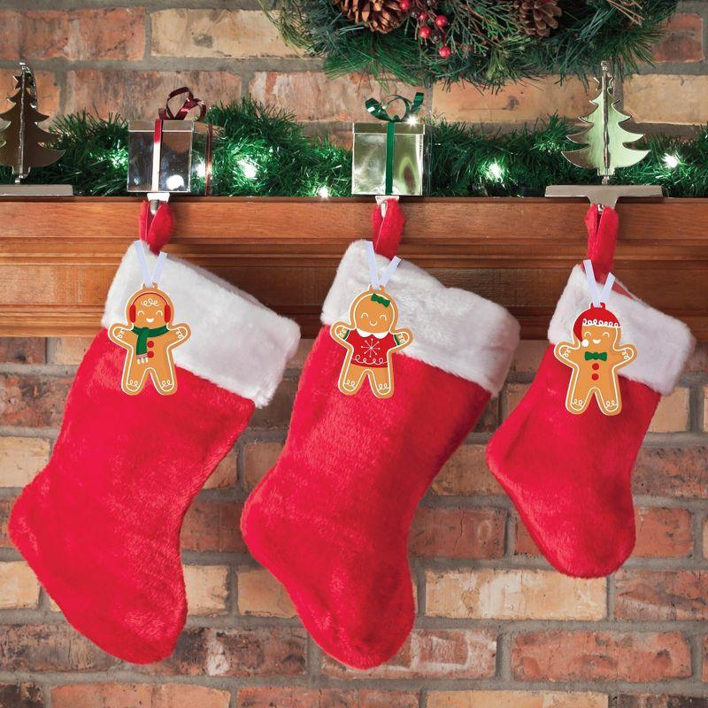 Big Dot of Happiness Gingerbread Christmas - Gingerbread Man Holiday Party Decorations - Christmas Tree Ornaments - Set of 12