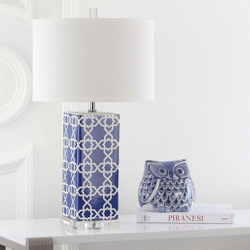 Quatrefoil Table Lamp (Set of 2) - Navy - Safavieh.