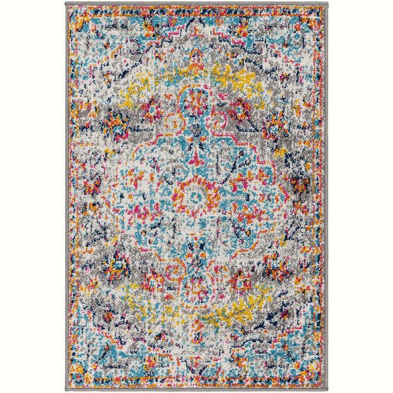 Mark & Day Olivia 6'7"x9' Rectangle Woven Indoor Area Rugs Teal/Beige