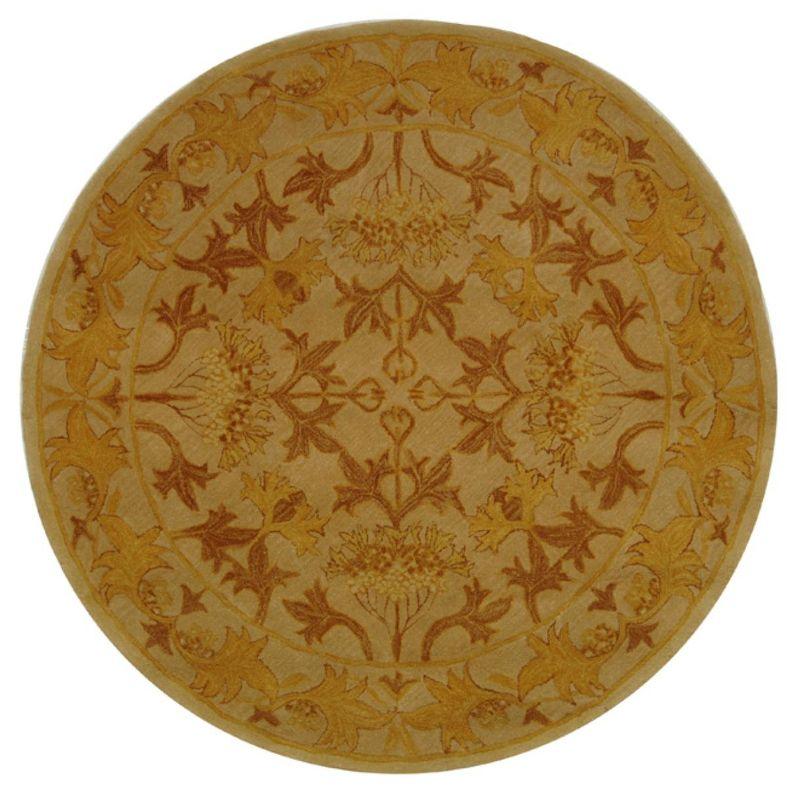 Anatolia AN541 Hand Tufted Indoor Area Rug - Beige/Gold - 6' Round - Safavieh