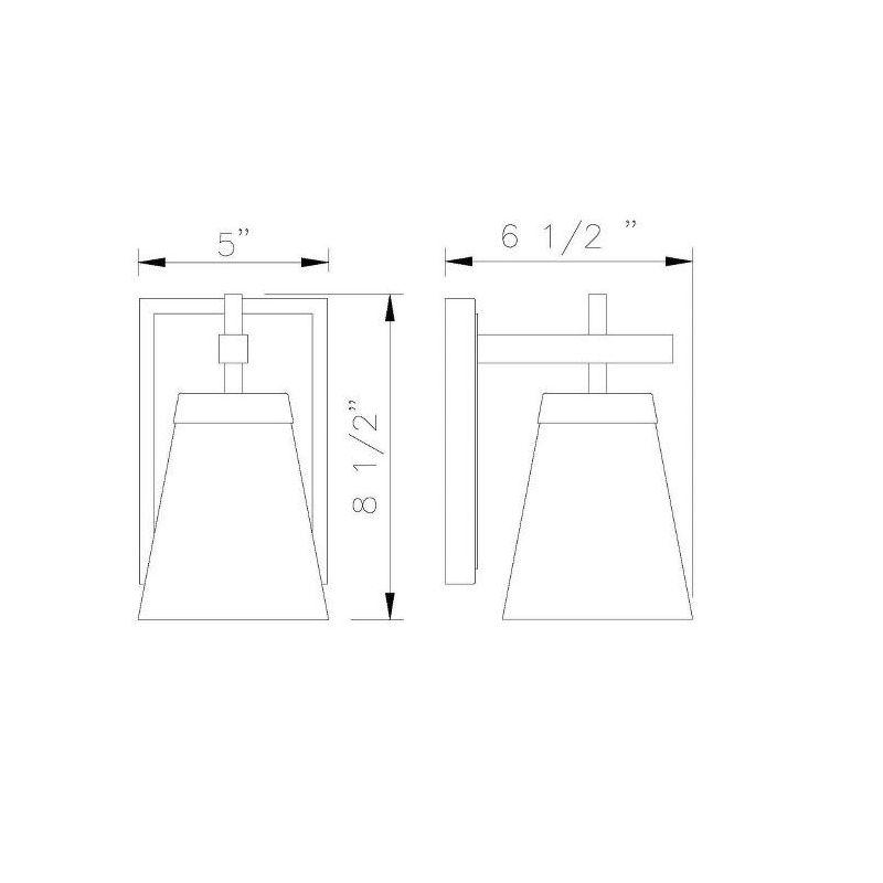 Z-Lite Lauren 1 - Light Wall Light in  Matte Black