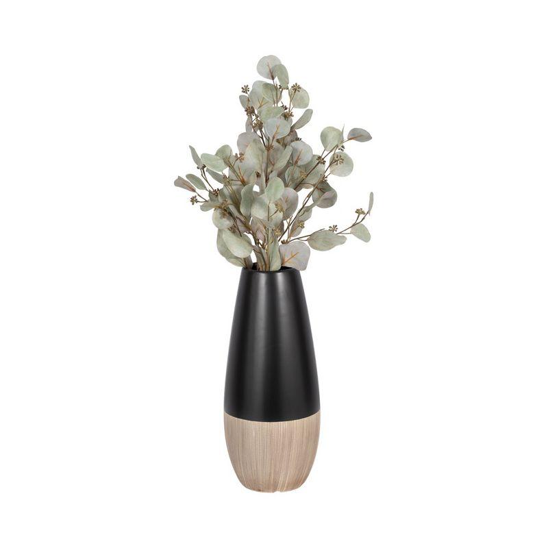 Sagebrook Home Ceramic Vase Contemporary Two Tone Decorative Table Accent