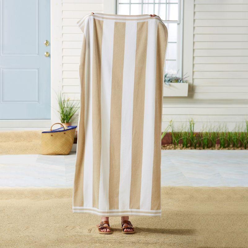 100% Cotton Modern Cabana Stripe Beach Towels