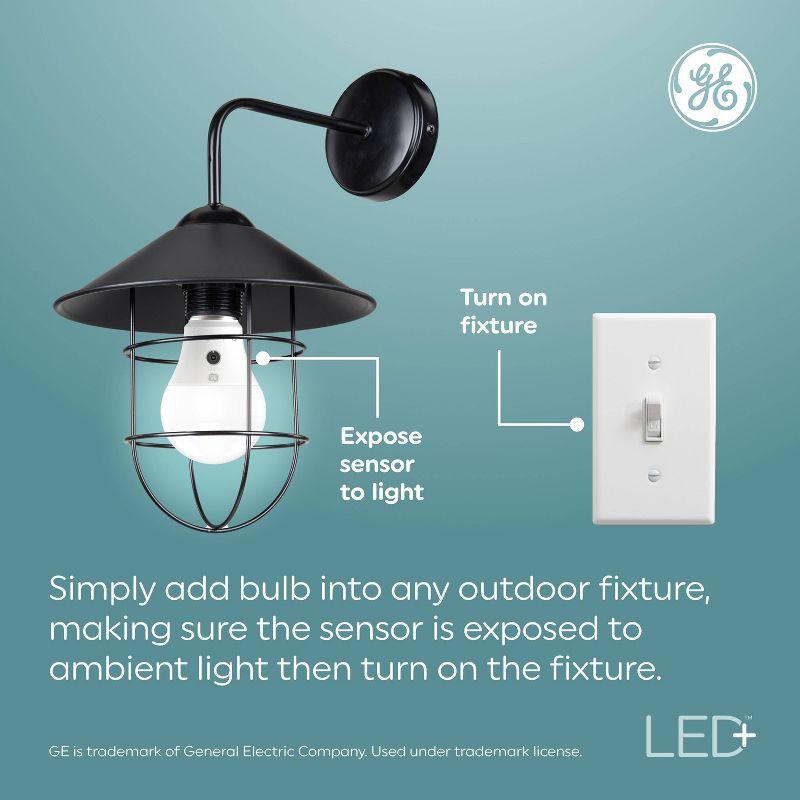GE LED+ Dusk to Dawn A19 LED Light Bulb Daylight: 800 Lumens, 60W Equivalent, Energy Star Certified, E26 Base, 5000K