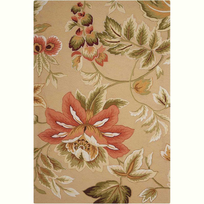Nourison Fantasy Beige Area Rug FA11 5' x 7'6"