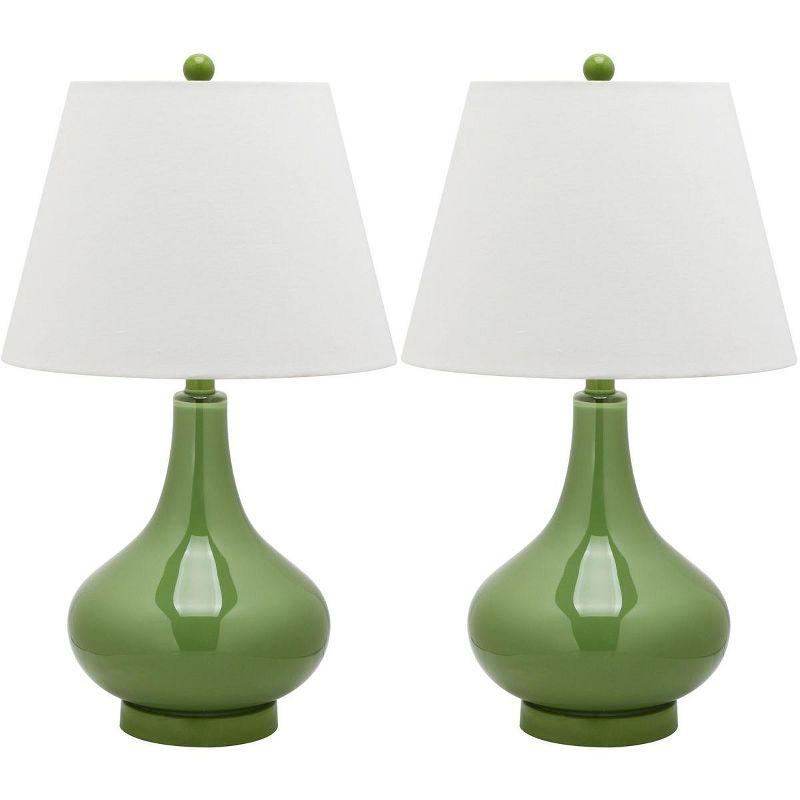Amy Gourd Table Lamp (Set of 2) - 24 Inch Height - LIT4087 - Green - Safavieh