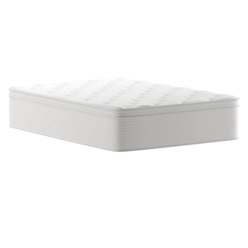 Merrick Lane 14" Premium Comfort Euro Top Hybrid Pocket Spring and Memory Foam Mattress in a Box with Reinforced Edge Support