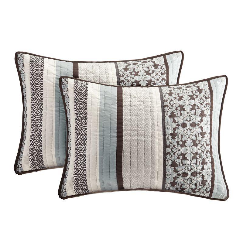 Madison Park Jacquard Quilt Set with Throw Pillows