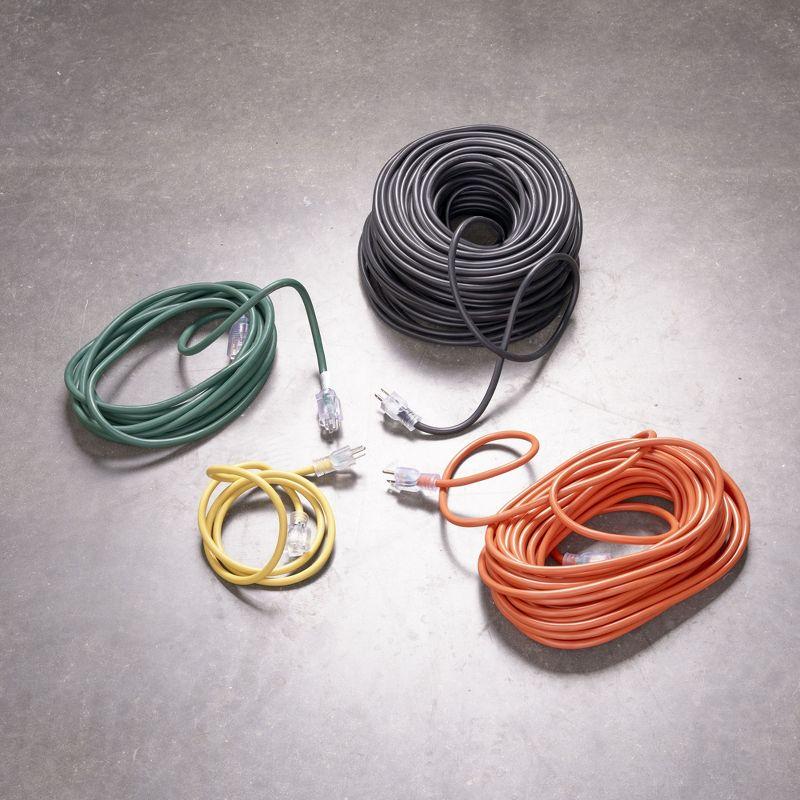 LifeSupplyUSA 10ft Power Extension Cord Outdoor & Indoor Waterproof Cable SJTW 16G 13A 125V 1625W 16/3 ETL Listed Black (1 Pack)