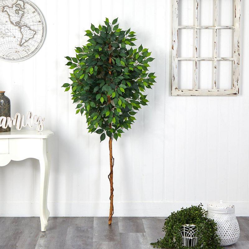 Nearly Natural 6-ft Ficus Artificial Tree (No Pot)