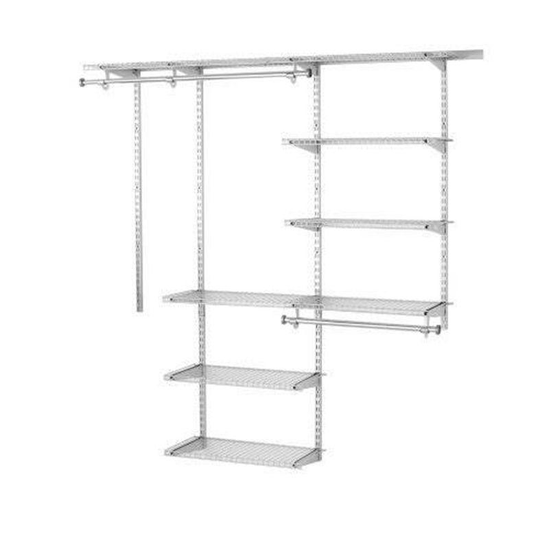 Titanium Adjustable Metal Wire Closet Organizer Kit, 3-6 Ft