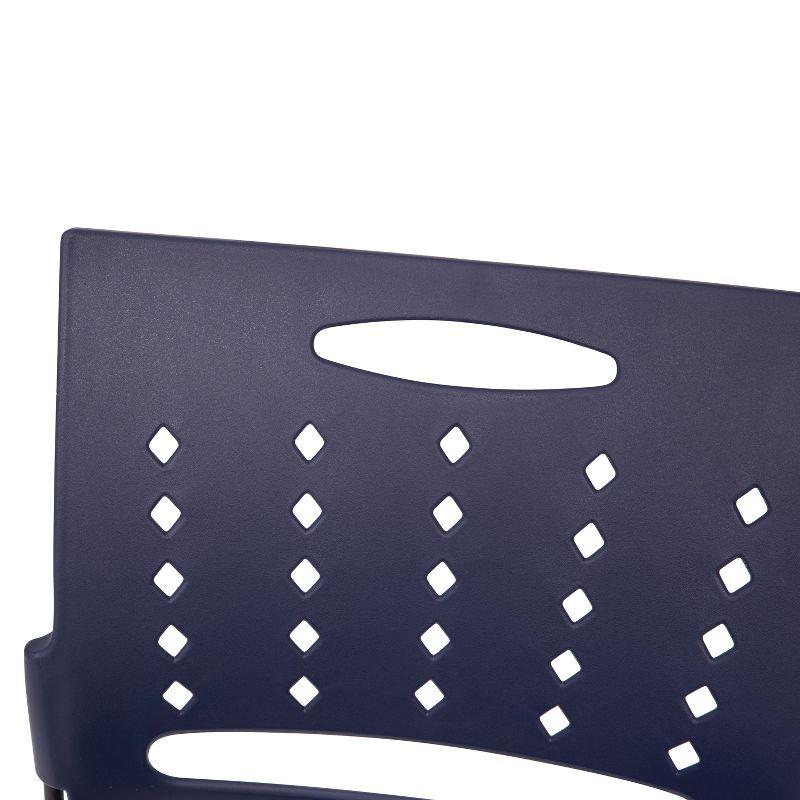 Heidi 881 lb. Capacity Sled Base Stack Chair with Air-Vent Back (Set of 5)