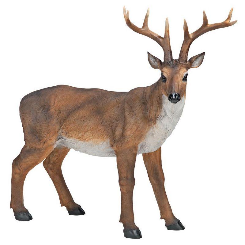 Large Brown Resin Buck Deer Garden Statue