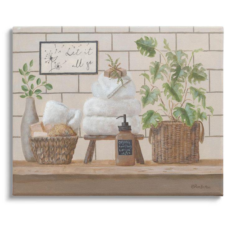 Comforting Bathroom Spa Still Life Canvas Wall Art