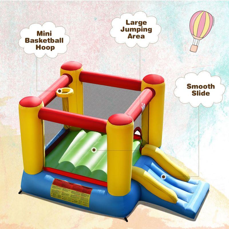 Costway Inflatable Bouncer Kids Bounce House Jumping Castle Slide with 480W Blower