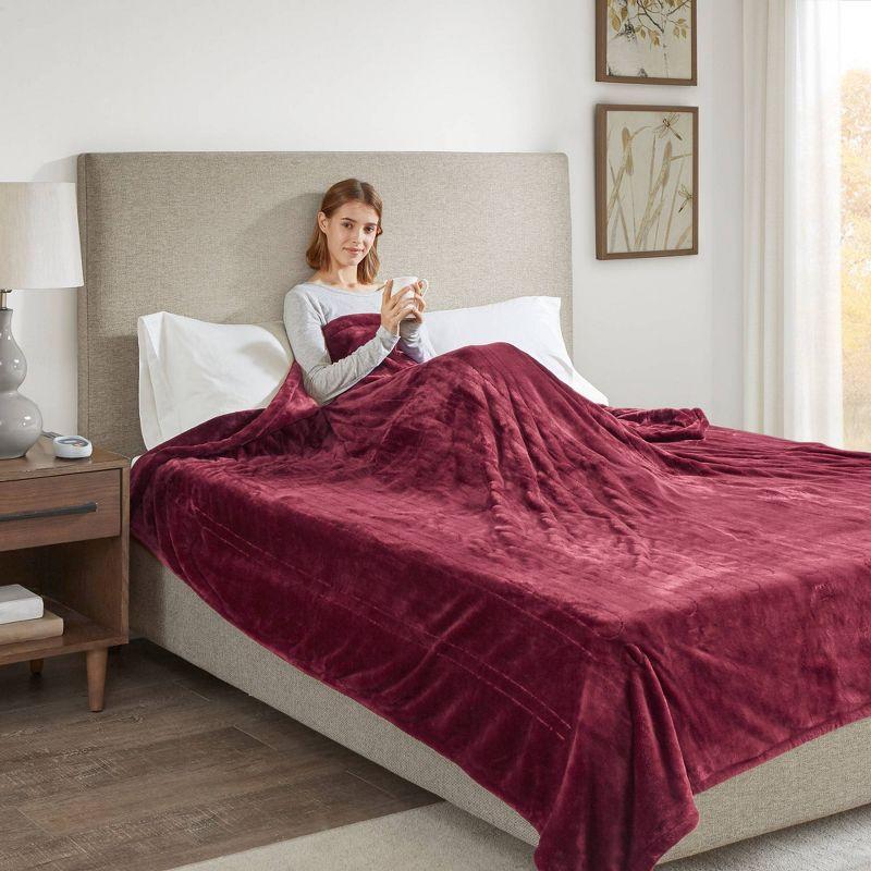 Plush Electric Heated Bed Blanket - Beautyrest