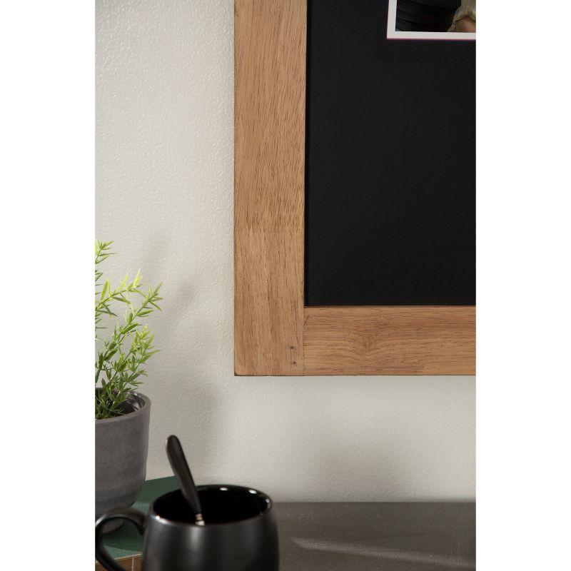 24" x 36" Samuels Wood Framed Wall Chalkboard Rustic Brown/Black - Kate & Laurel All Things Decor: Farmhouse Magnetic, Organizer, Erasable